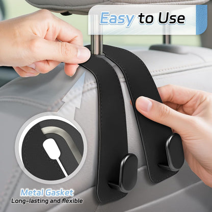 SeatMate Storage Hook | Made with Vegan Leather | Pack of 2 Hooks